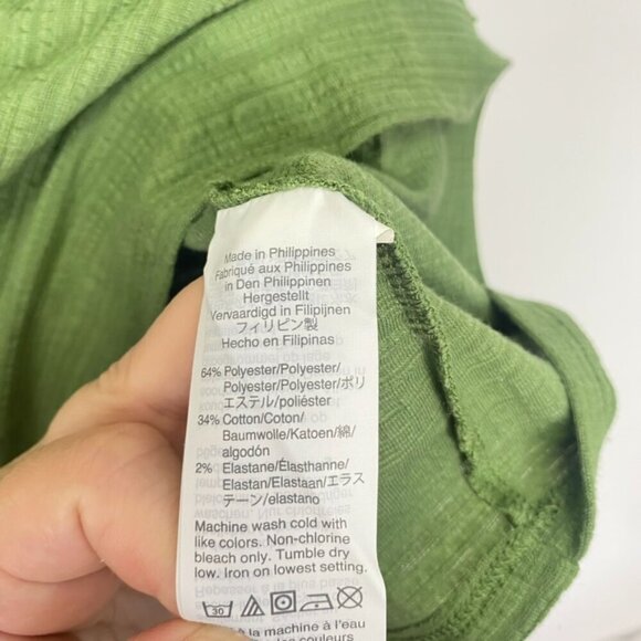 J. Crew Green Textured Short Sleeve Top - Picture 6 of 10